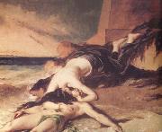 William Etty Hero and Leander (nn03) oil on canvas